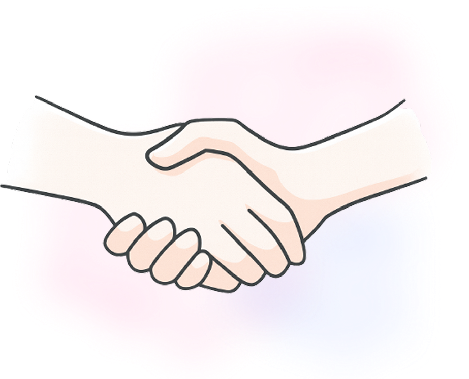 握手をしているイラスト